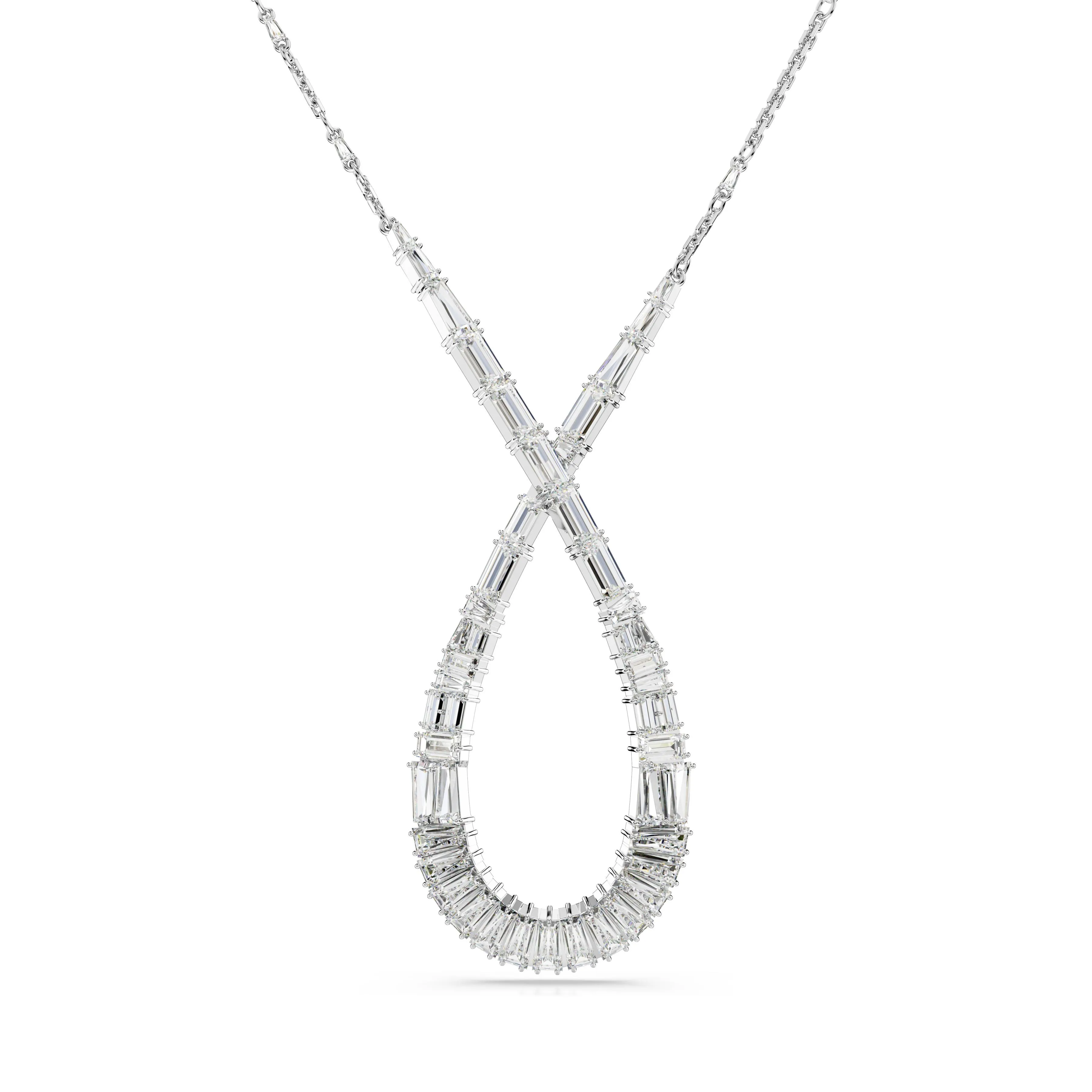 Swarovski® 'Hyperbola' Women's Base Metal Necklace - Silver