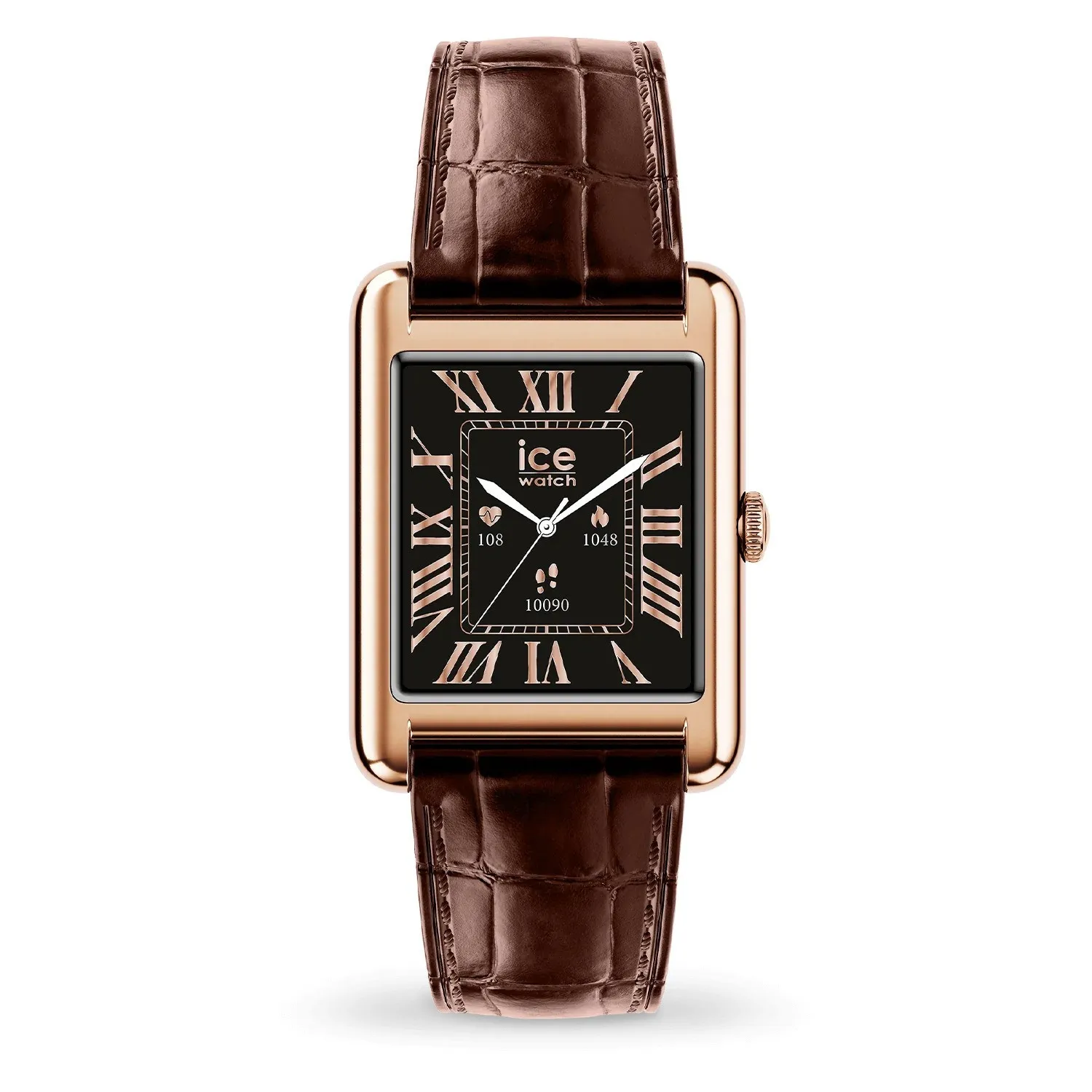 Montre Unisexe Budget Beauté – Cadran Noir Chiffres Bleus – Bracelet Simili Cuir