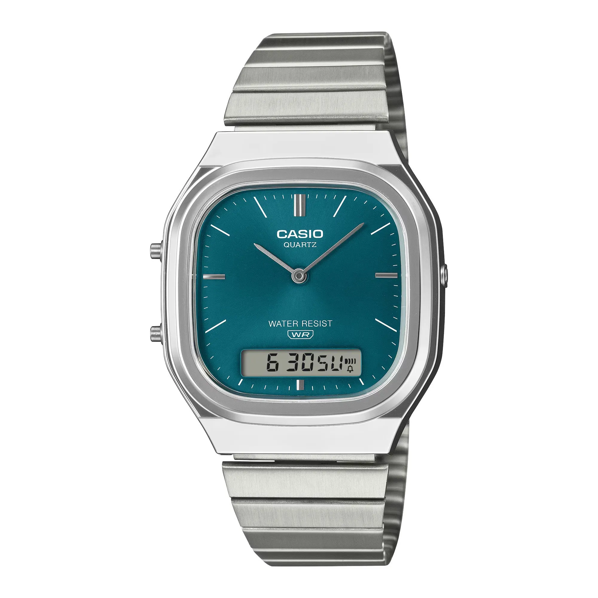 Casio Analoog dameshorloge - digitaal kwartshorloge met kunsthars armband GA-110RB-1AER