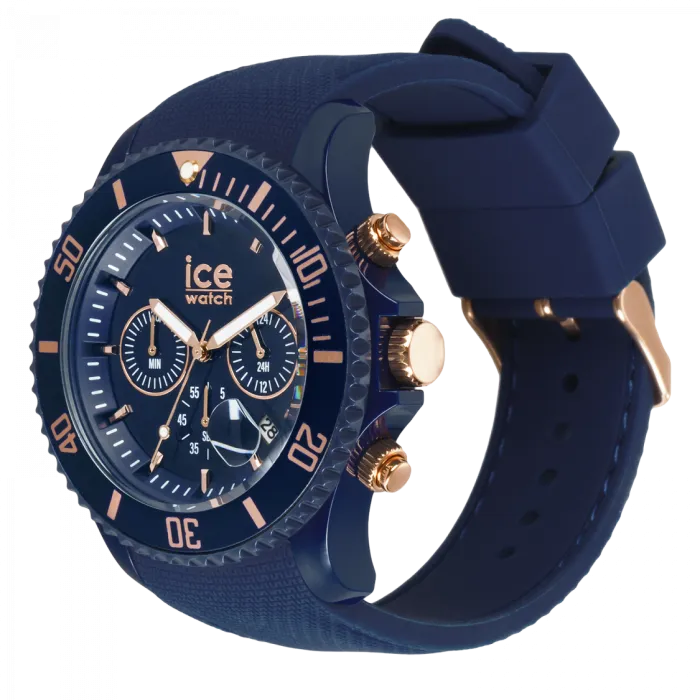 Ice Watch Ice Chrono - Dark Blue Rose-gold 020621 Quartz Watch at