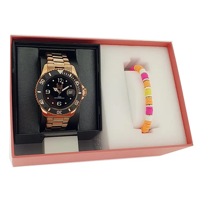 Ice Watch® Analogue 'Gift Box - Ice Steel - Rose-gold - M