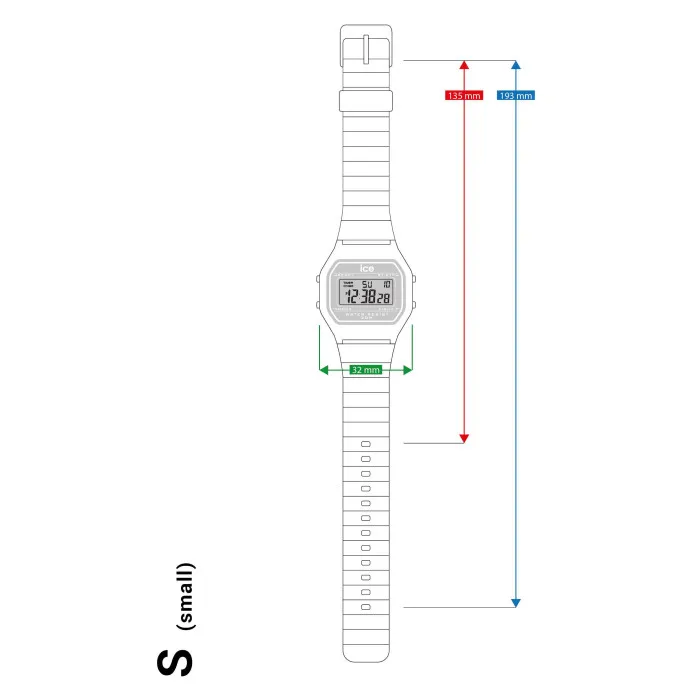 ICE-WATCH - ICE digit retro Black gold - Orologio nero da Donna con Cinturino in plastica - 022064 (Small