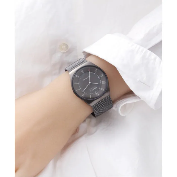 Skagen GRENEN SOLAR POWERED UNISEX - Horloge - midnight stainless steel/ocean blue/zwart