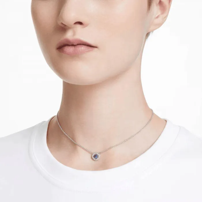Swarovski® 'Angelic Square' Women's Base Metal Necklace - Silver