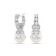 Swarovski® 'Matrix Pearl' Women's Base Metal Drop Earrings - Silver 5691716