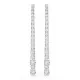 Swarovski® 'Matrix Tennis' Women's Base Metal Drop Earrings - Silver 5709257