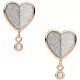 Fossil Jewellery® 'Flutter Hearts' Femmes Acier inoxydable Puce d'oreille - Or rose JF03646791