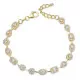 Gena.paris® 'Gabriella' Women's Sterling Silver Bracelet - Gold GB1557-Y