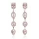 Gena.paris® 'Gabriella' Women's Sterling Silver Drop Earrings - Rose GBO1503-R