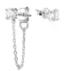 Gena.paris® 'Stone' Dames Zilver 925 925 Oorknoppen - Zilverkleurig GBO1531-W