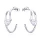 Gena.paris® 'Shine' Women's Sterling Silver Hoop Earrings - Silver GBO1532-W