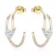 Gena.paris® 'Shine' Women's Sterling Silver Hoop Earrings - Gold GBO1532-Y