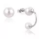 Gena.paris® 'Asymmetric' Damen Sterling Silber Ohrstecker - Silber GBO1533-W