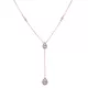 Gena.paris® 'Mono' Femmes Argent Collier - Rosé GC1458-R