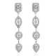 Gena.paris® 'Gabriella' Women's Sterling Silver Drop Earrings - Silver GBO1503-W