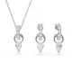 Swarovski® 'Mesmera' Damen Metall Set: Necklace + Earrings - Silber 5723197