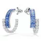 SwarovskiĀ® 'Matrix' Women's Base Metal Hoop Earrings - Silver 5722459