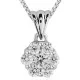 Orphelia® 'Edina' Women's Whitegold 18C Pendant - Silver HD-4208