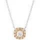 Orphelia® 'Gilda' Women's Two-Tone 18C Chain with Pendant - Silver/Gold KD-2028/1