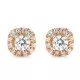 Orphelia® 'Gilda' Women's Two-Tone 18C Stud Earrings - Silver/Gold OD-5027/1