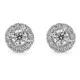 Orphelia® 'Gilda' Women's Whitegold 18C Stud Earrings - Silver OD-5029