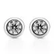 Orphelia® 'Alexandria' Women's Whitegold 18C Stud Earrings - Silver OD-5331