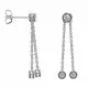 Orphelia® 'Ingrid' Women's Whitegold 18C Drop Earrings - Silver RD-023/1