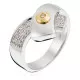 Orphelia® Dames Bicolore 18K Ring (sieraad) - Zilver/Goud RD-33012