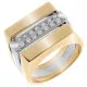 Orphelia® Women's Two-Tone 18C Ring - Silver/Gold RD-33017