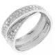 Orphelia® Women's Whitegold 18C Ring - Silver RD-33399