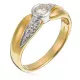 Orphelia® Women's Two-Tone 18C Ring - Silver/Gold RD-3715