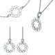 Orphelia® 'Jasmine' Dames Zilver 925 925 Set: Armband + Oorbellen + Ketting - Zilverkleurig SET-7076