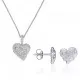 Orphelia® 'Hazel' Damen Sterling Silber Set: Halskette-Anhanger + Ohrringe - Silber SET-7082