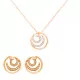 Orphelia® 'Elaine' Dames Zilver 925 925 Set: Ketting-Hanger + Oorbellen - Rosékleurig SET-7084/1