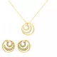 Orphelia® 'Elaine' Femmes Argent Set: Collier-Pendentif + Boucles d'oreilles - Or SET-7084/2