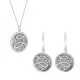 Orphelia® 'Serena' Dames Zilver 925 925 Set: Ketting-Hanger + Oorbellen - Zilverkleurig SET-7096