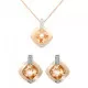 Orphelia® 'Athena' Dames Zilver 925 925 Set: Ketting-Hanger + Oorbellen - Zilver/Rosé SET-7113