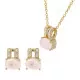 Orphelia® 'Alena' Dames Zilver 925 925 Set: Ketting-Hanger + Oorbellen - Goudkleurig SET-7122/G