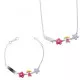 Orphelia® 'Dahlia' Enfant Argent Set: Bracelet + Necklace - Argent SET-7147