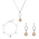 Orphelia® 'Maite' Dames Zilver 925 925 Set: Ketting + Armband + Oorbellen - Zilver/Rosé SET-7376