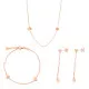 Orphelia® 'Nahara' Dames Zilver 925 925 Set: Ketting + Armband + Oorbellen - Rosékleurig SET-7378