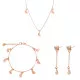 Orphelia® 'Elisa' Femmes Argent Set: Collier + Bracelet + Boucles d'oreilles - Rosé SET-7381