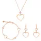 Orphelia® 'Alfina' Femmes Argent Set: Collier + Bracelet + Boucles d'oreilles - Rosé SET-7383