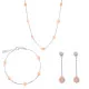 Orphelia® 'Aurelie' Dames Zilver 925 925 Set: Ketting + Armband + Oorbellen - Zilver/Rosé SET-7385