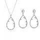 Orphelia® 'Islia' Dames Zilver 925 925 Set: Ketting + Oorbellen - Zilverkleurig SET-7423