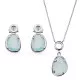 Orphelia® 'Rivera' Dames Zilver 925 925 Set: Ketting + Oorbellen - Zilverkleurig SET-7480/BC