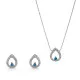 Orphelia® 'Kiana' Dames Zilver 925 925 Set: Ketting + Oorbellen - Zilverkleurig SET-7487