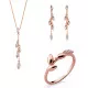 Orphelia® 'Loana' Dames Zilver 925 925 Set: Ketting + Oorbellen + Ring - Rosékleurig SET-7505/RG