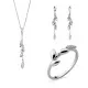 Orphelia® 'Loana' Dames Zilver 925 925 Set: Ketting + Oorbellen + Ring - Zilverkleurig SET-7505