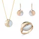 Orphelia® 'Moragene' Dames Zilver 925 925 Set: Ketting + Oorbellen + Ring - Goudkleurig SET-7506/G